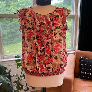 Women’s Floral Ruffle Blouse